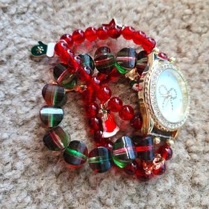 Christmas watch with charms